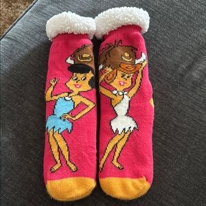 Flintstones Character Pink Socks